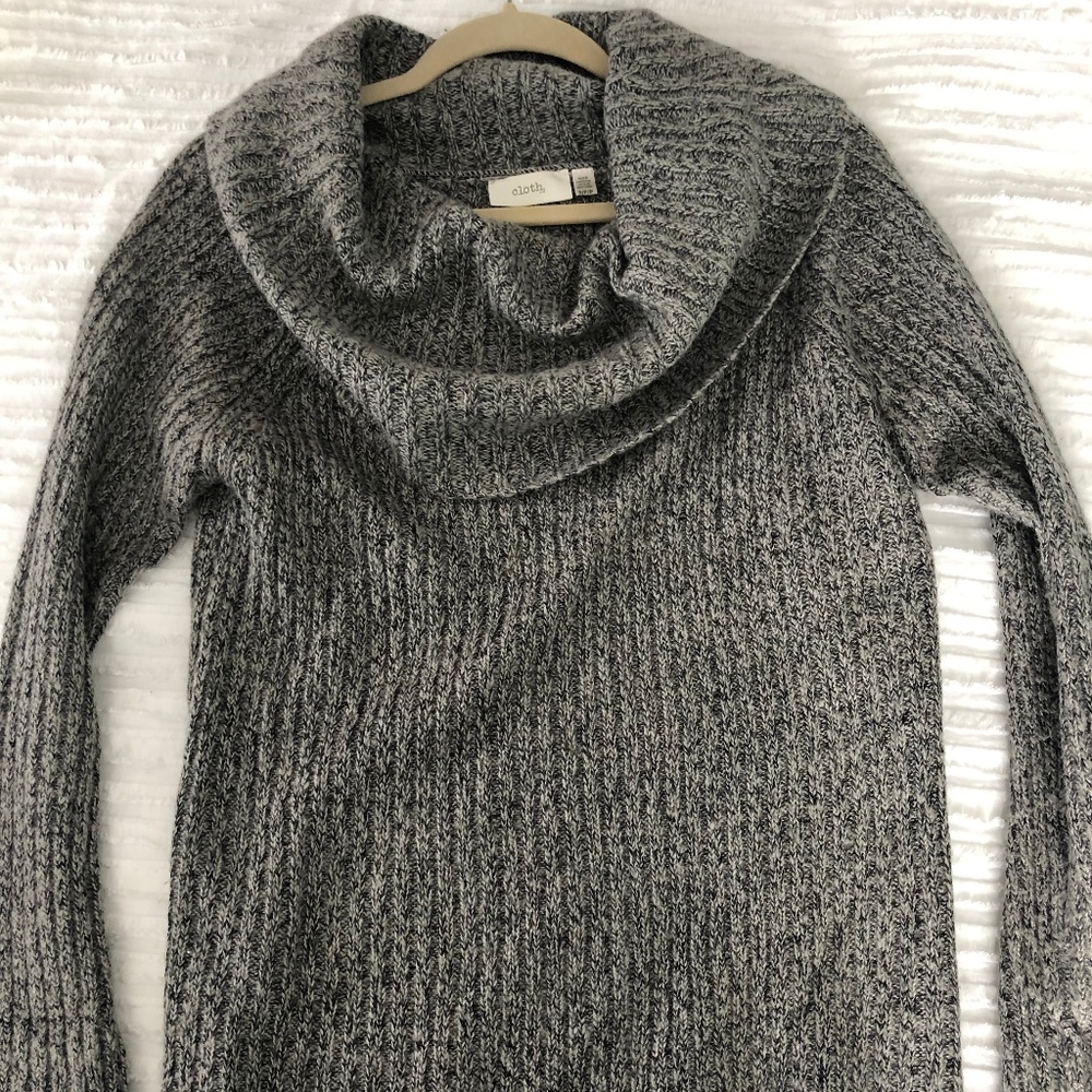 Cowl Neck Gray Sweater S/M